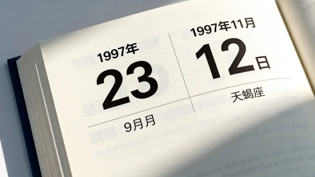 1997年阴历9月23是阳历几号,是什么星座? 1997年阴历9月23是阳历几号,是什么星座?