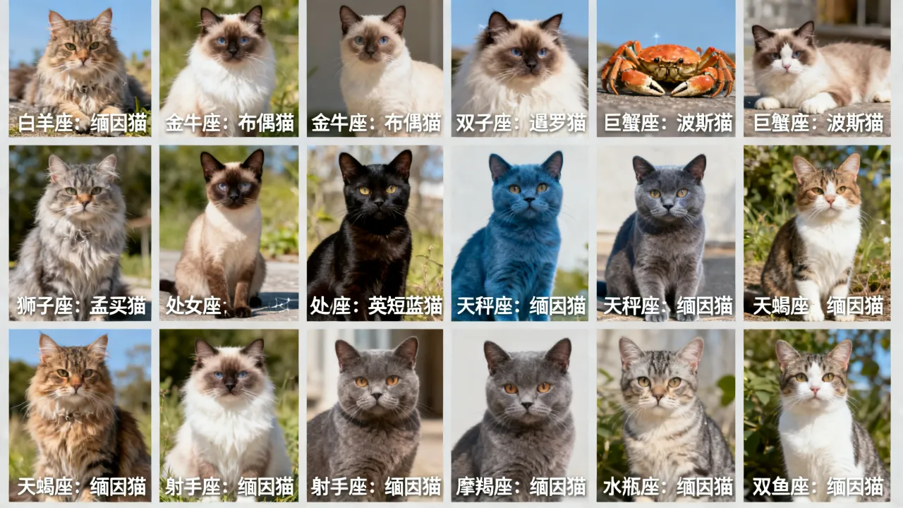十二星座各代表什么猫?十二星座对应的专属猫咪是什么,你的星座最配哪种猫 十二星座各代表什么猫?十二星座对应的专属猫咪是什么,你的星座最配哪种猫