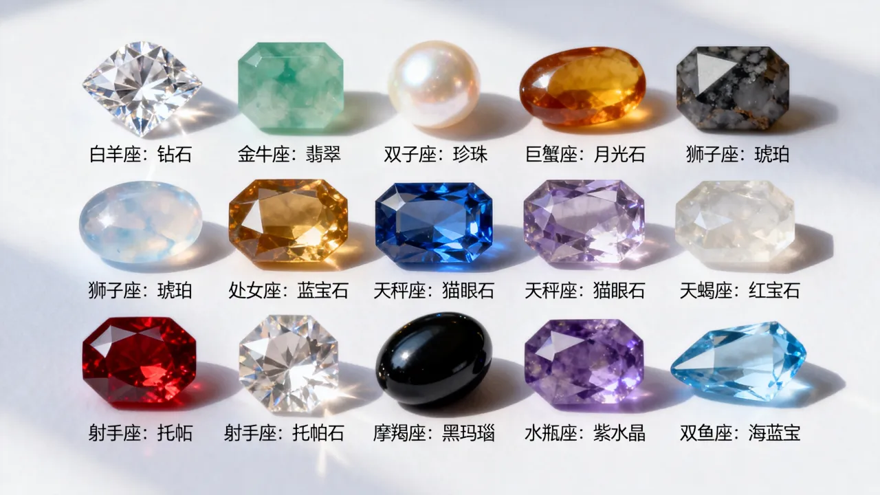 十二星座幸运石是什么?你的守护石藏在哪颗宝石里? 十二星座幸运石是什么?你的守护石藏在哪颗宝石里?