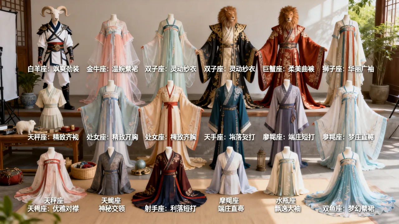 十二星座古服分别适合什么风格？古风服装搭配窍门有哪些？