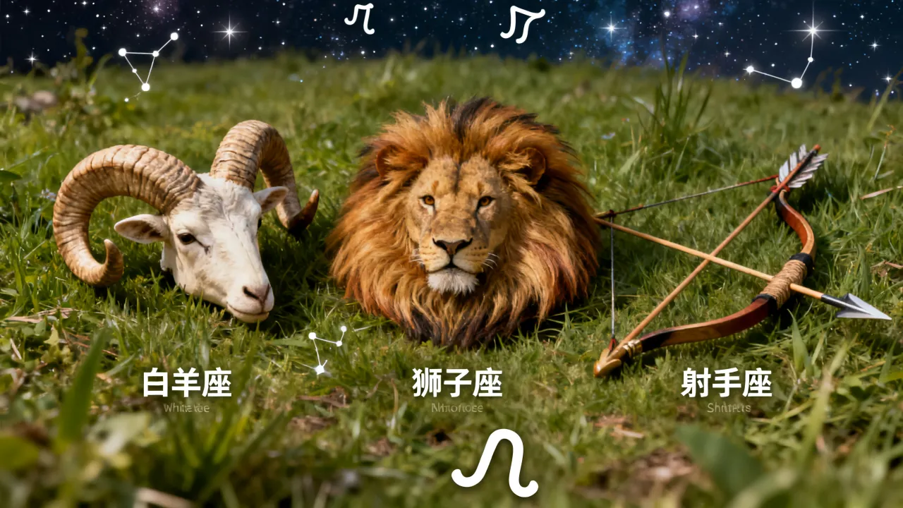 黄道十二星座火象星座有哪些，火象星座是哪几个星座？