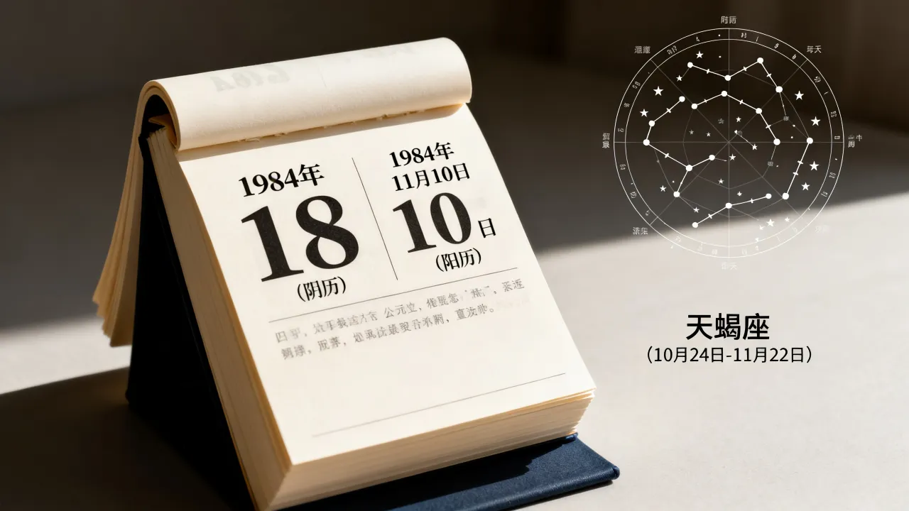 84年1018阴历是阳历几号,84年1018阴历对应星座是什么 84年1018阴历是阳历几号,84年1018阴历对应星座是什么