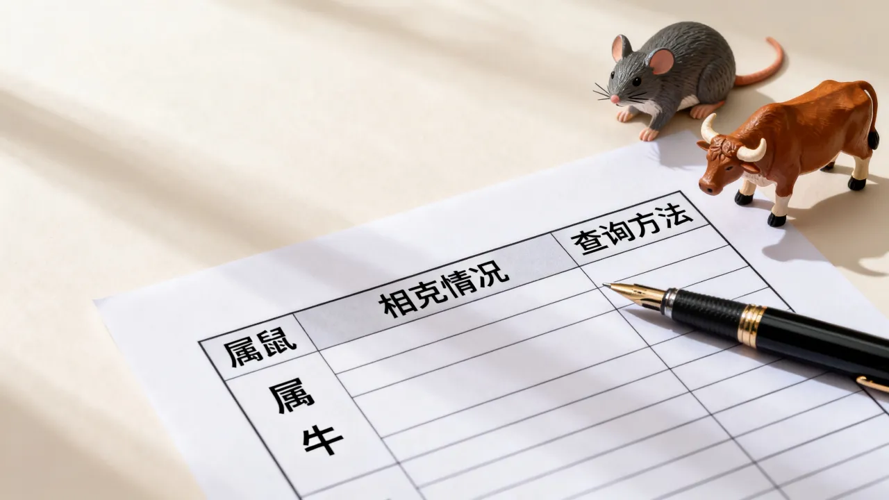属鼠和属牛的生肖相克表是什么？生肖相克怎么查？