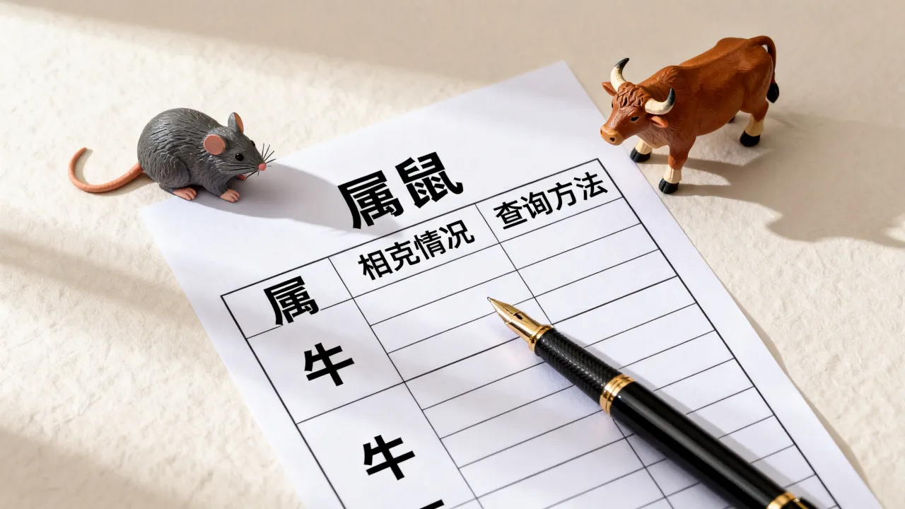 属鼠和属牛的生肖相克表是什么？生肖相克怎么查？