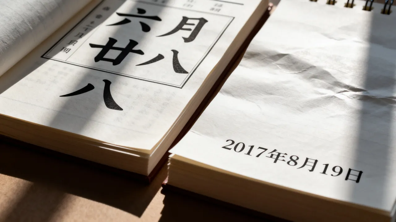 2017阴历六月二十八是几月几号，农历六月二十八对应公历哪天？