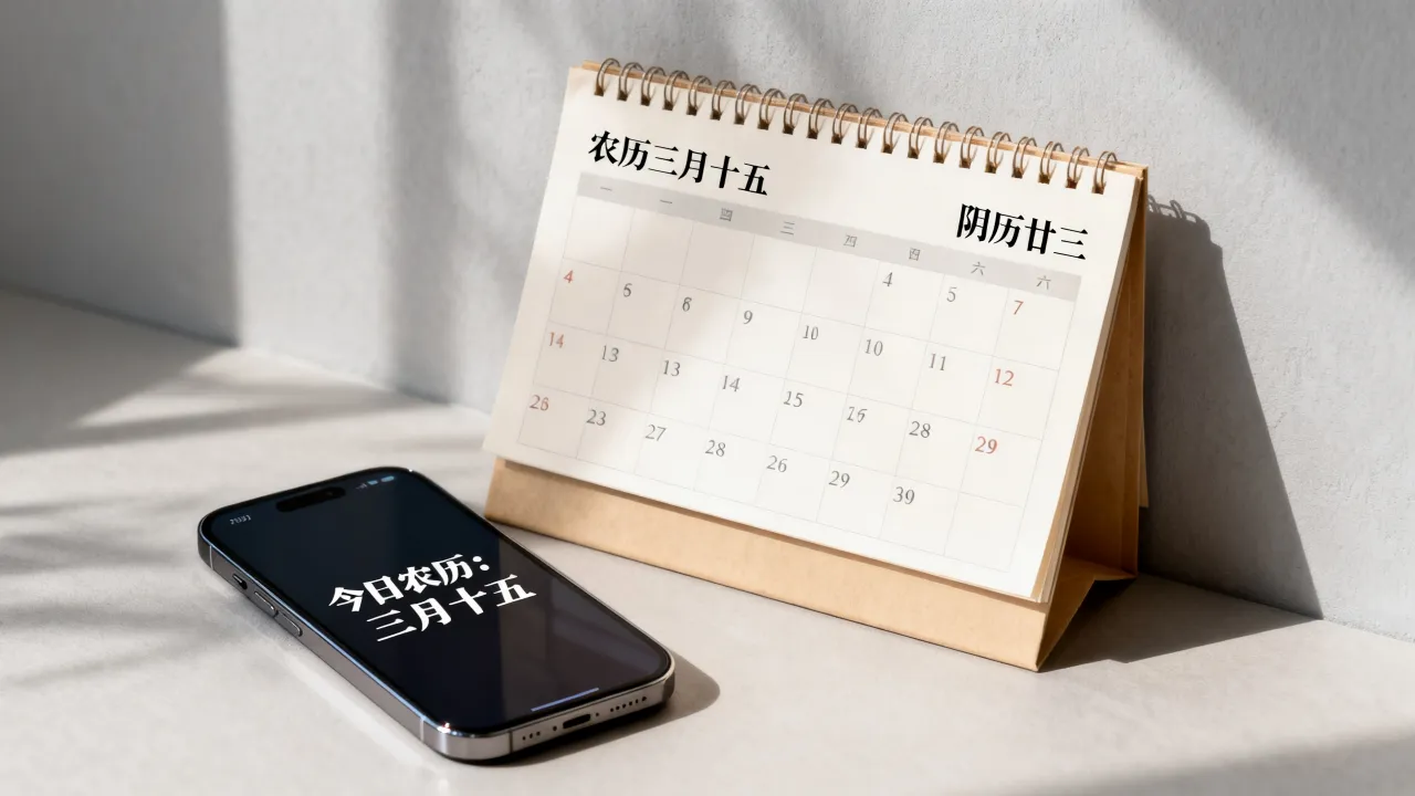 阴历今天二十几，请问农历今天到底是几月几号？