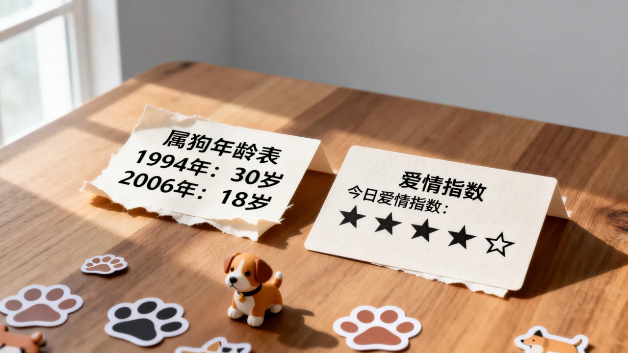 属狗今天的爱情指数是多少，属狗的年龄表怎么看？