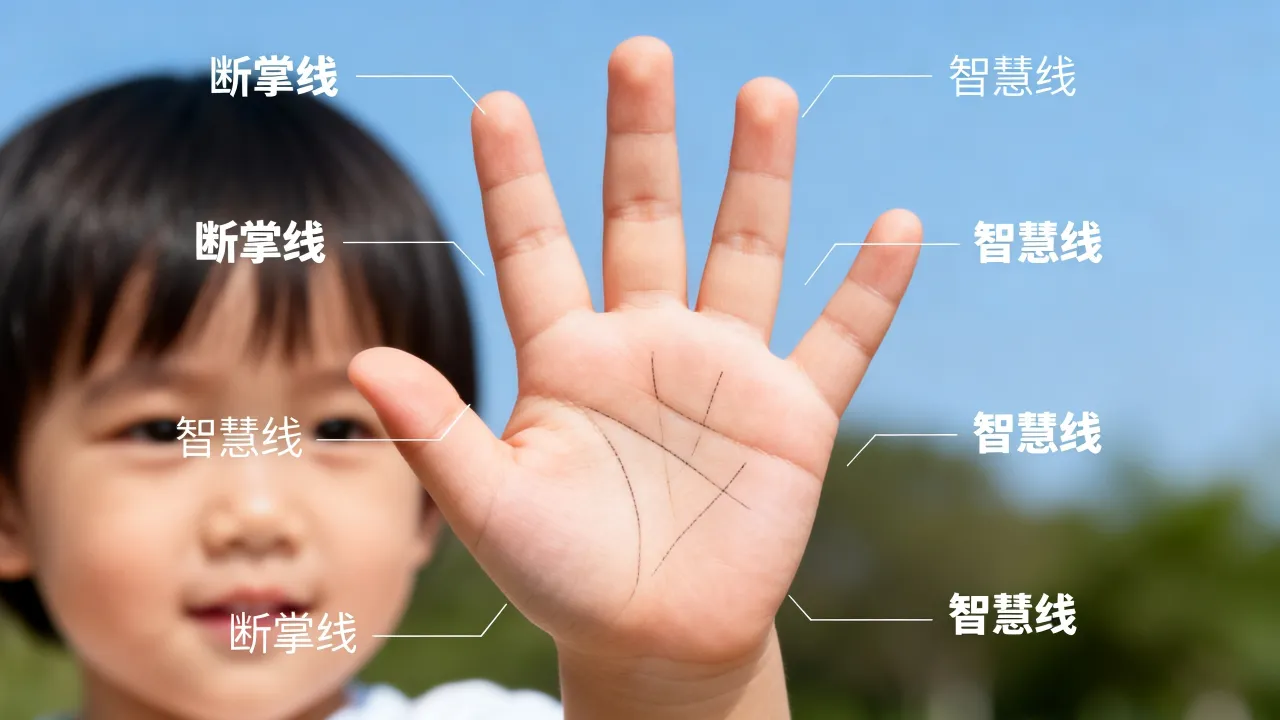 小孩断掌怎么看吉凶，小孩断掌手相图解大全准吗？