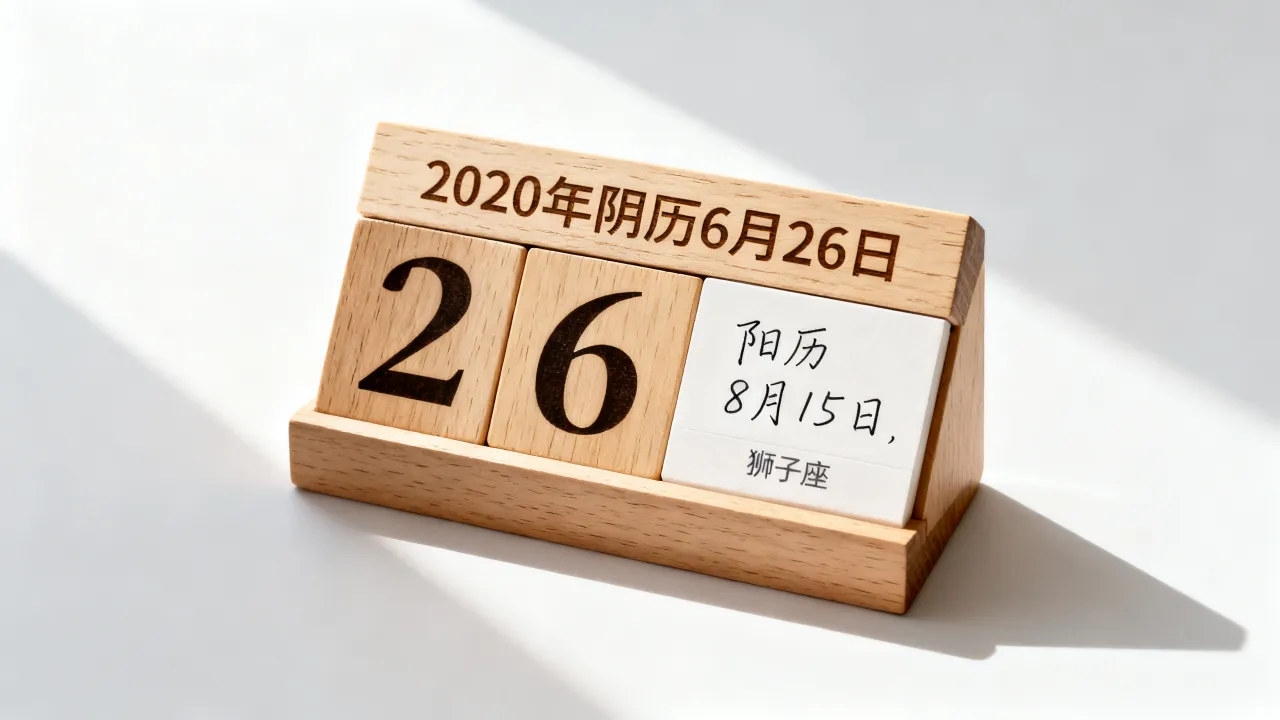 2020年阴历6月26是阳历几号？农历六月二十六是什么星座？