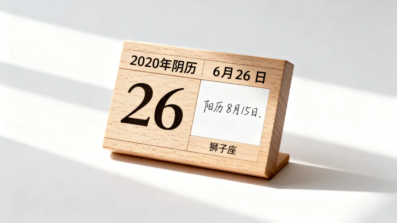 2020年阴历6月26是阳历几号?农历六月二十六是什么星座? 2020年阴历6月26是阳历几号?农历六月二十六是什么星座?