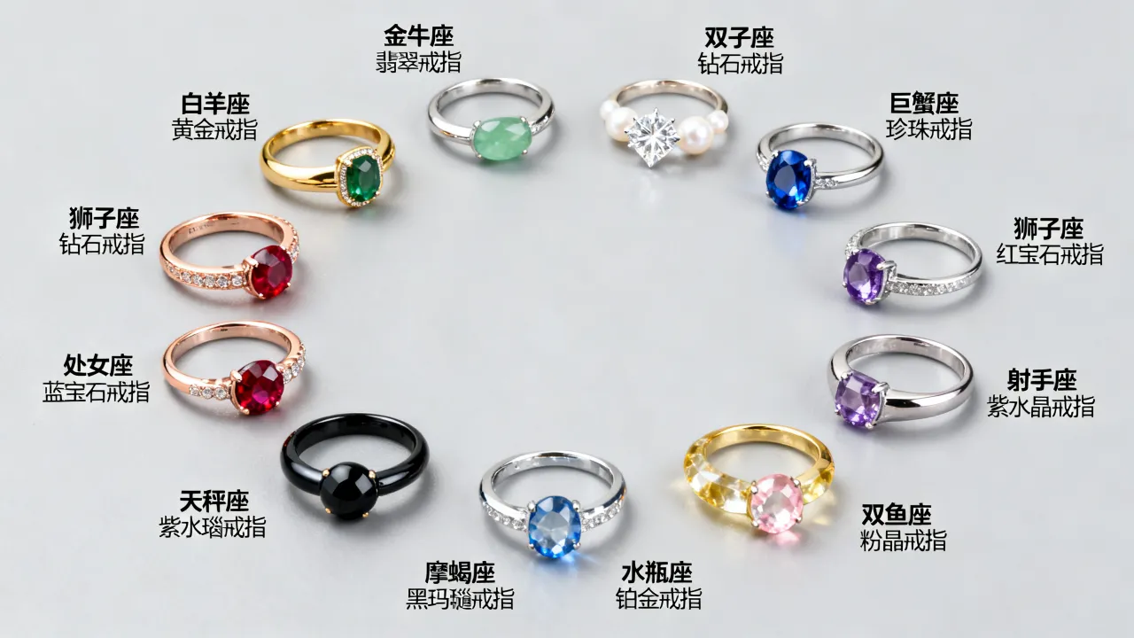 十二星座的戒指代表什么含义,十二星座戴什么戒指招财? 十二星座的戒指代表什么含义,十二星座戴什么戒指招财?