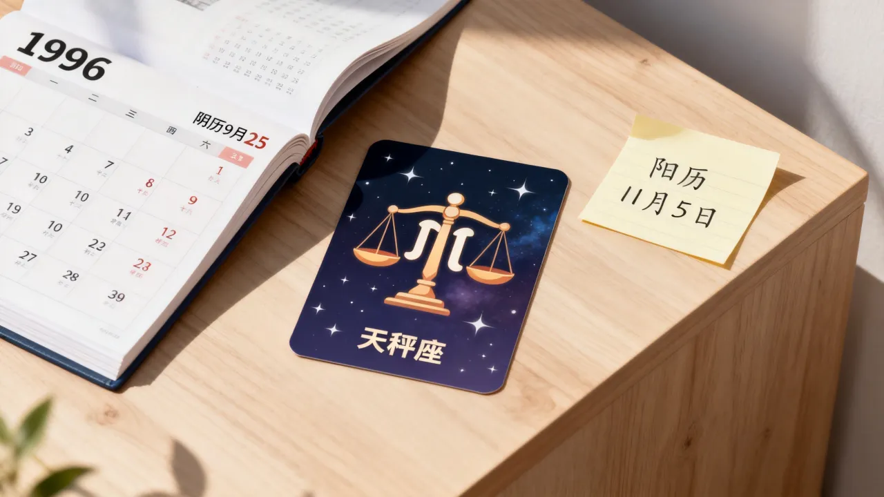 1996年阴历9月25是阳历几号,农历九月廿五是什么星座? 1996年阴历9月25是阳历几号,农历九月廿五是什么星座?