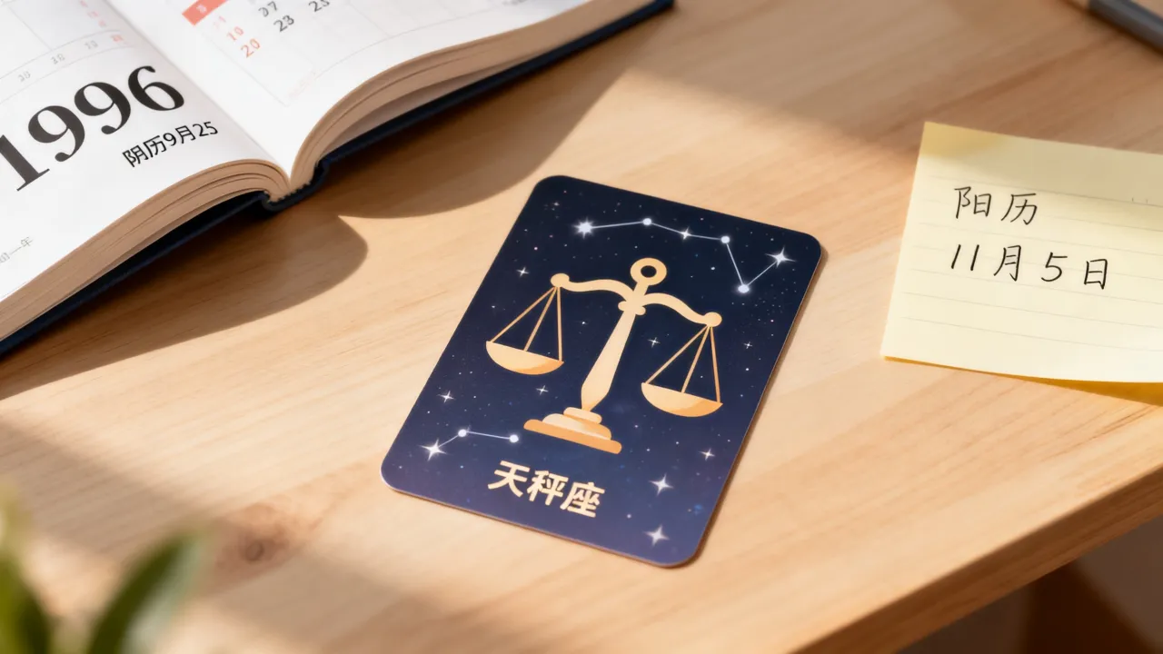 1996年阴历9月25是阳历几号,农历九月廿五是什么星座? 1996年阴历9月25是阳历几号,农历九月廿五是什么星座?