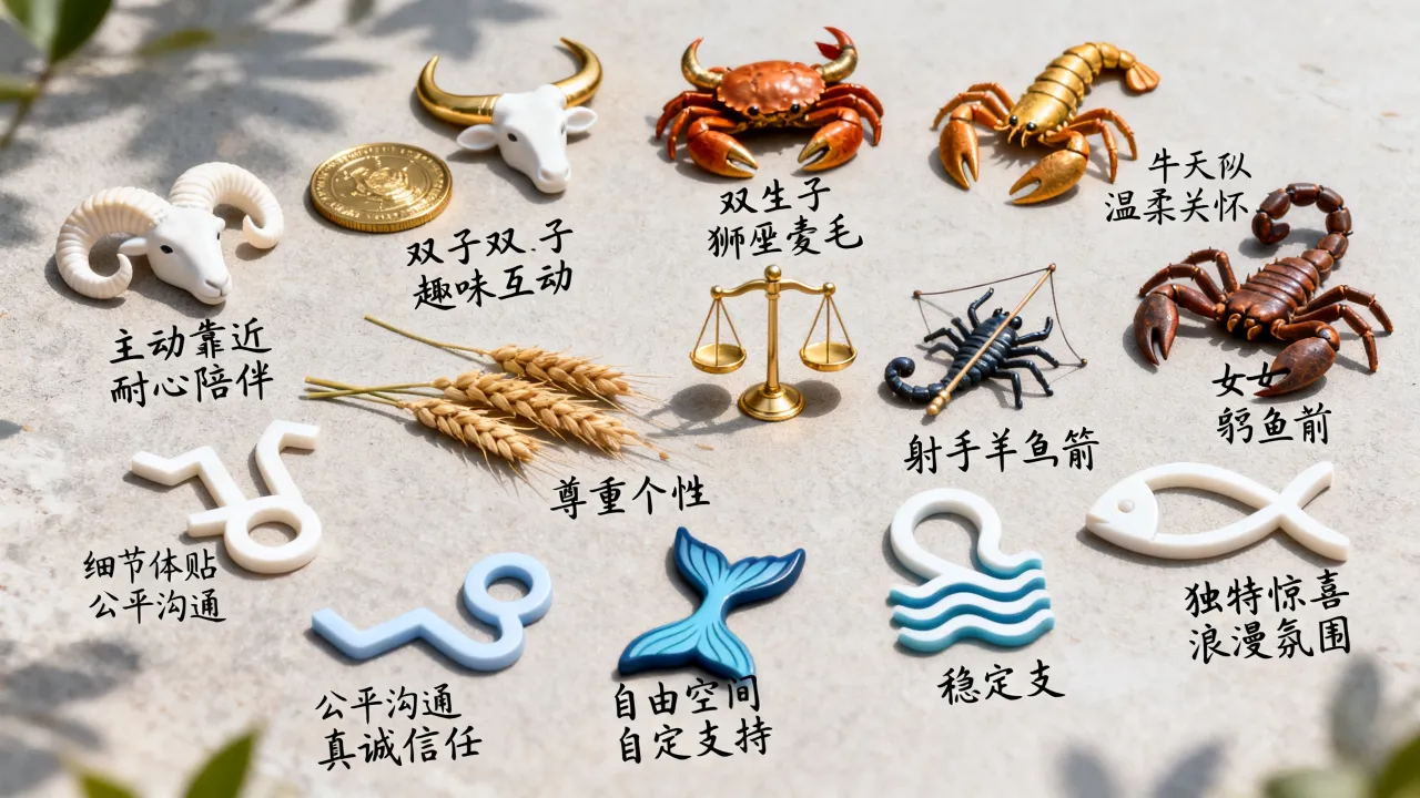 如何让十二星座爱上你,十二星座爱情怎么搞定? 如何让十二星座爱上你,十二星座爱情怎么搞定?