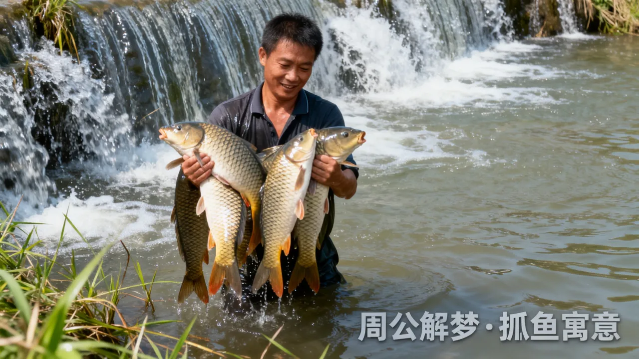 梦见抓好多大鱼有什么寓意吗,周公解梦抓鱼预示什么财运? 梦见抓好多大鱼有什么寓意吗,周公解梦抓鱼预示什么财运?
