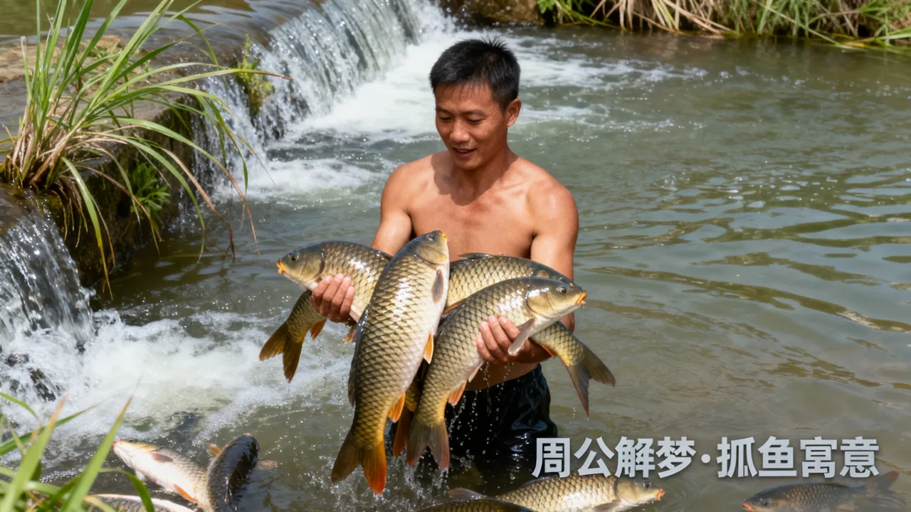 梦见抓好多大鱼有什么寓意吗,周公解梦抓鱼预示什么财运? 梦见抓好多大鱼有什么寓意吗,周公解梦抓鱼预示什么财运?