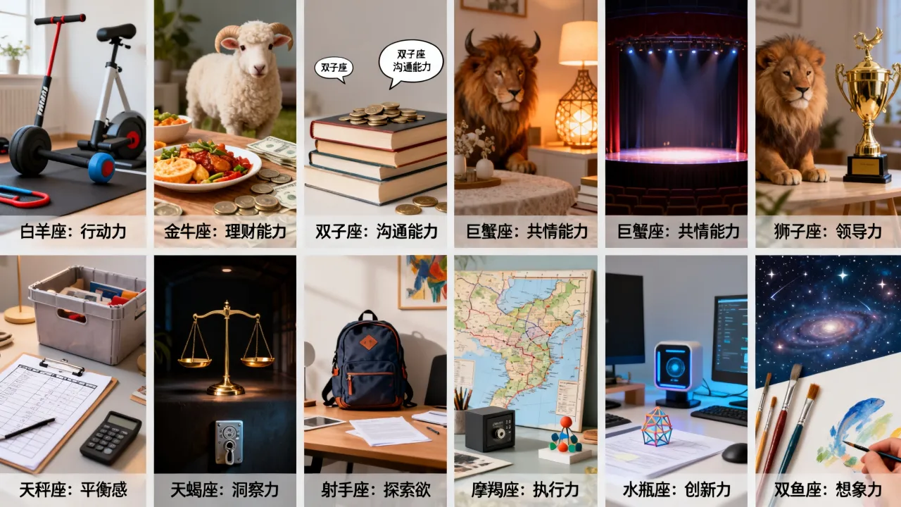 十二星座靠什么混?十二星座靠什么本事混得好? 十二星座靠什么混?十二星座靠什么本事混得好?