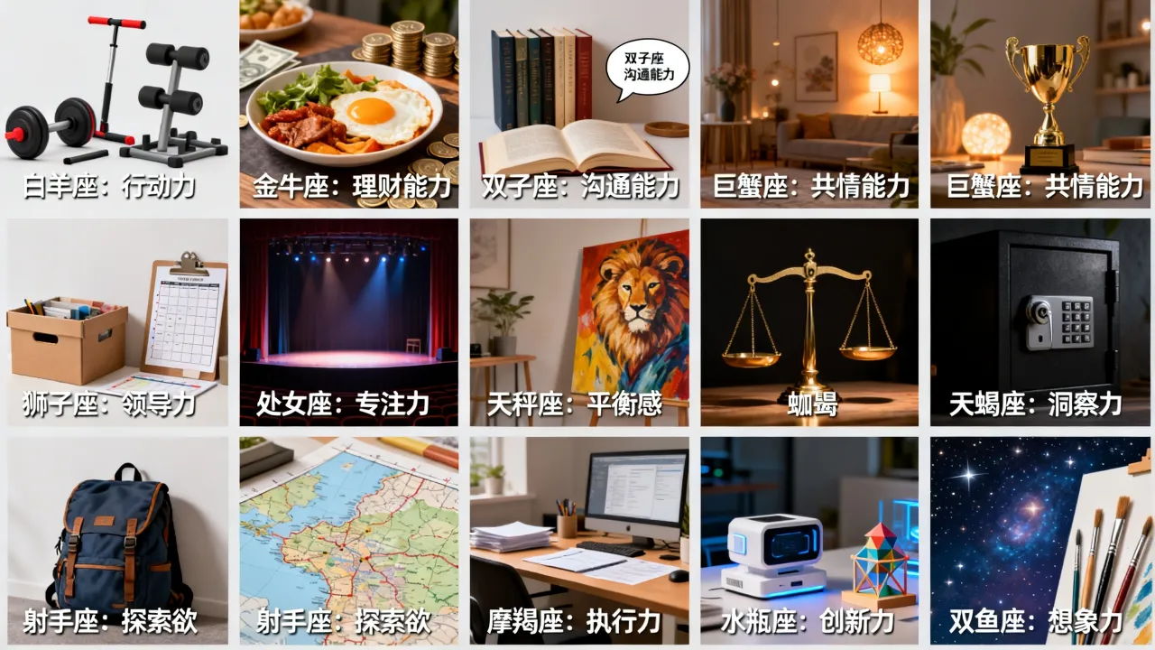 十二星座靠什么混?十二星座靠什么本事混得好? 十二星座靠什么混?十二星座靠什么本事混得好?
