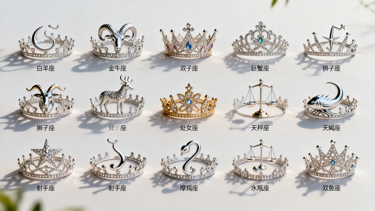 十二星座的公主王冠分别是什么样的,哪个星座的王冠最华丽? 十二星座的公主王冠分别是什么样的,哪个星座的王冠最华丽?