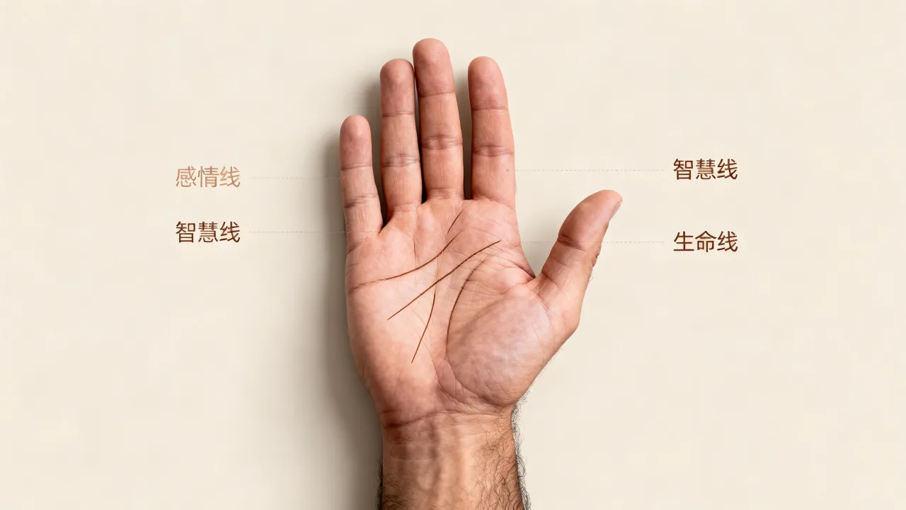 男人手相怎么看命运,看哪条线最准? 男人手相怎么看命运,看哪条线最准?