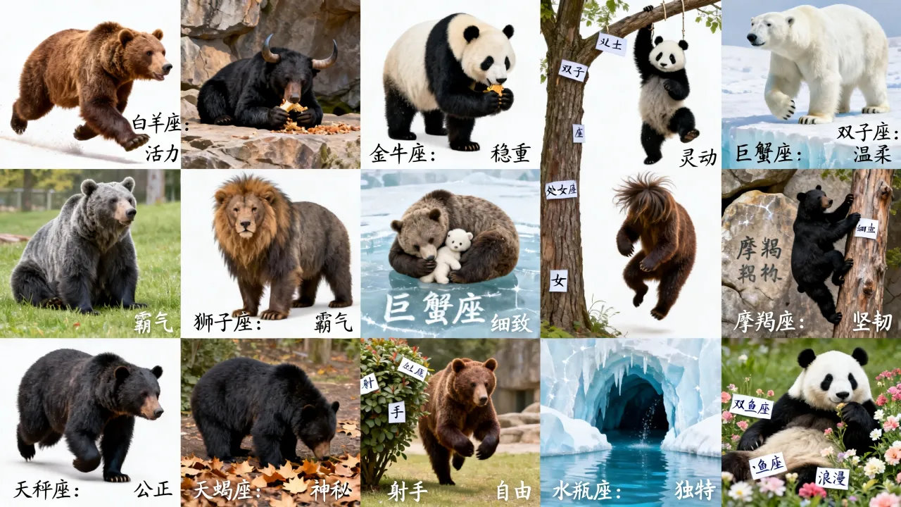 十二星座各是什么熊?,熊的星座性格分析 十二星座各是什么熊?,熊的星座性格分析