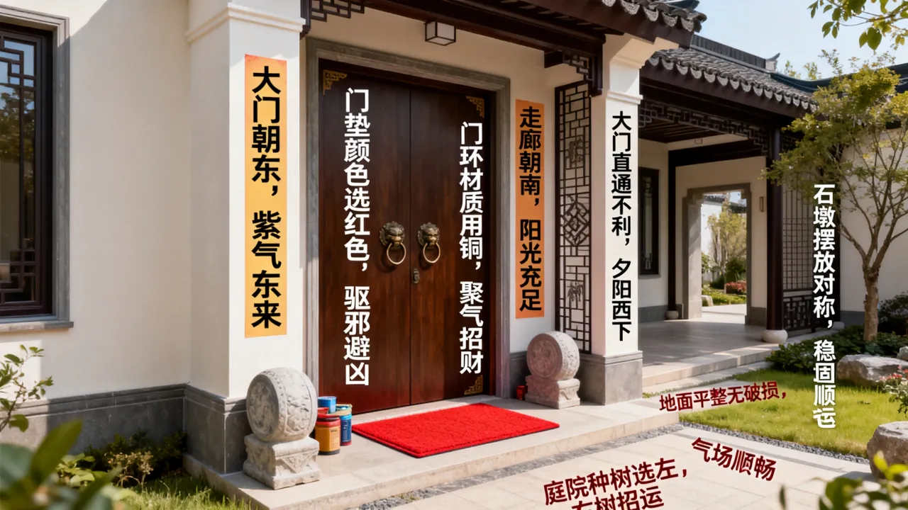 房屋开门看吉凶怎么看，大门朝向风水有什么讲究？