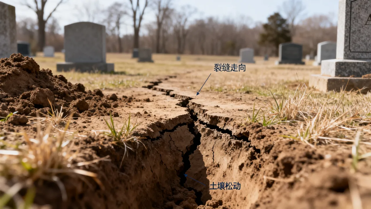 坟地裂缝怎么看吉凶呢,坟地裂缝预示什么灾祸 坟地裂缝怎么看吉凶呢,坟地裂缝预示什么灾祸