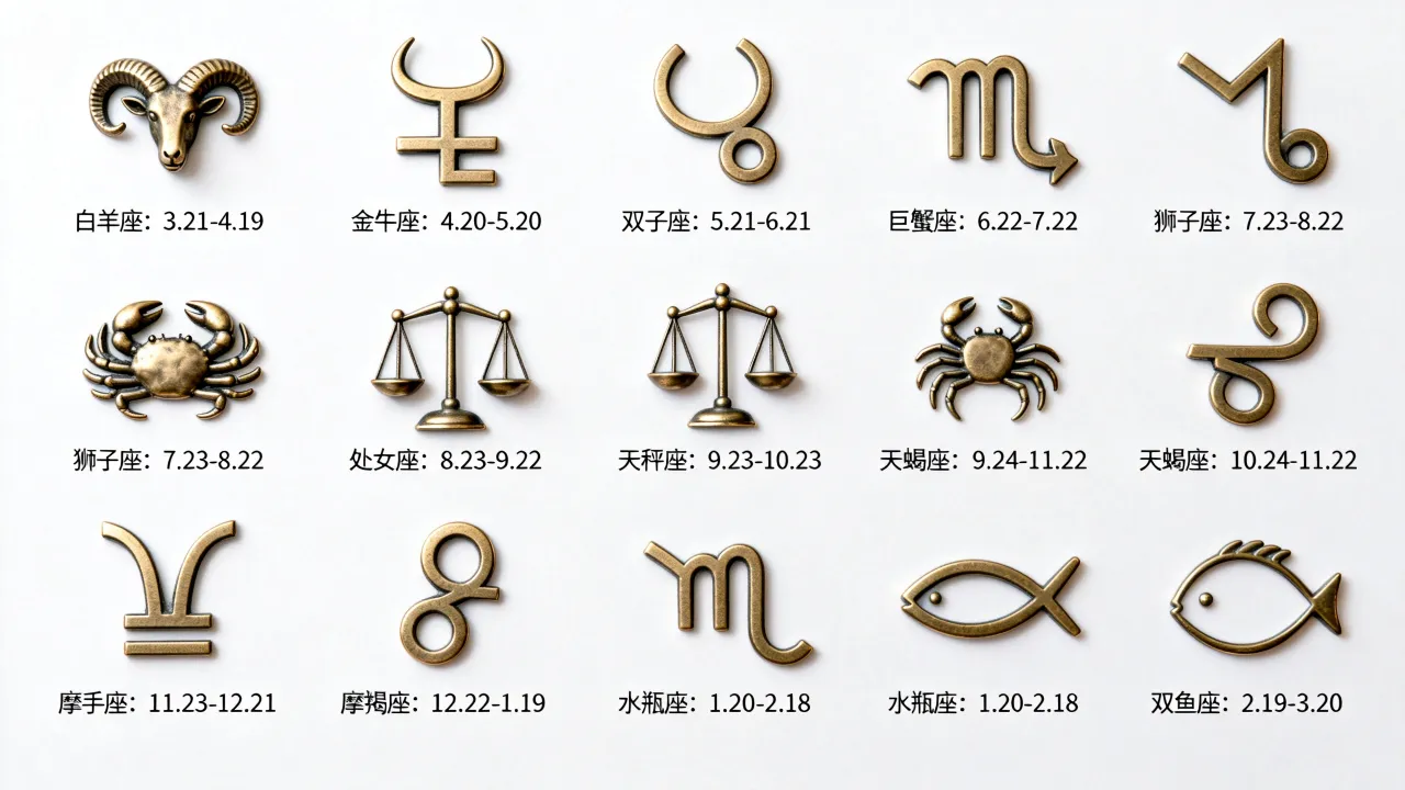 十二星座时间表是什么，怎么查星座日期？