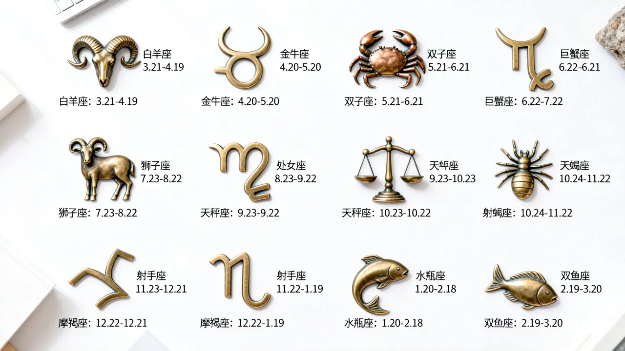 十二星座时间表是什么，怎么查星座日期？