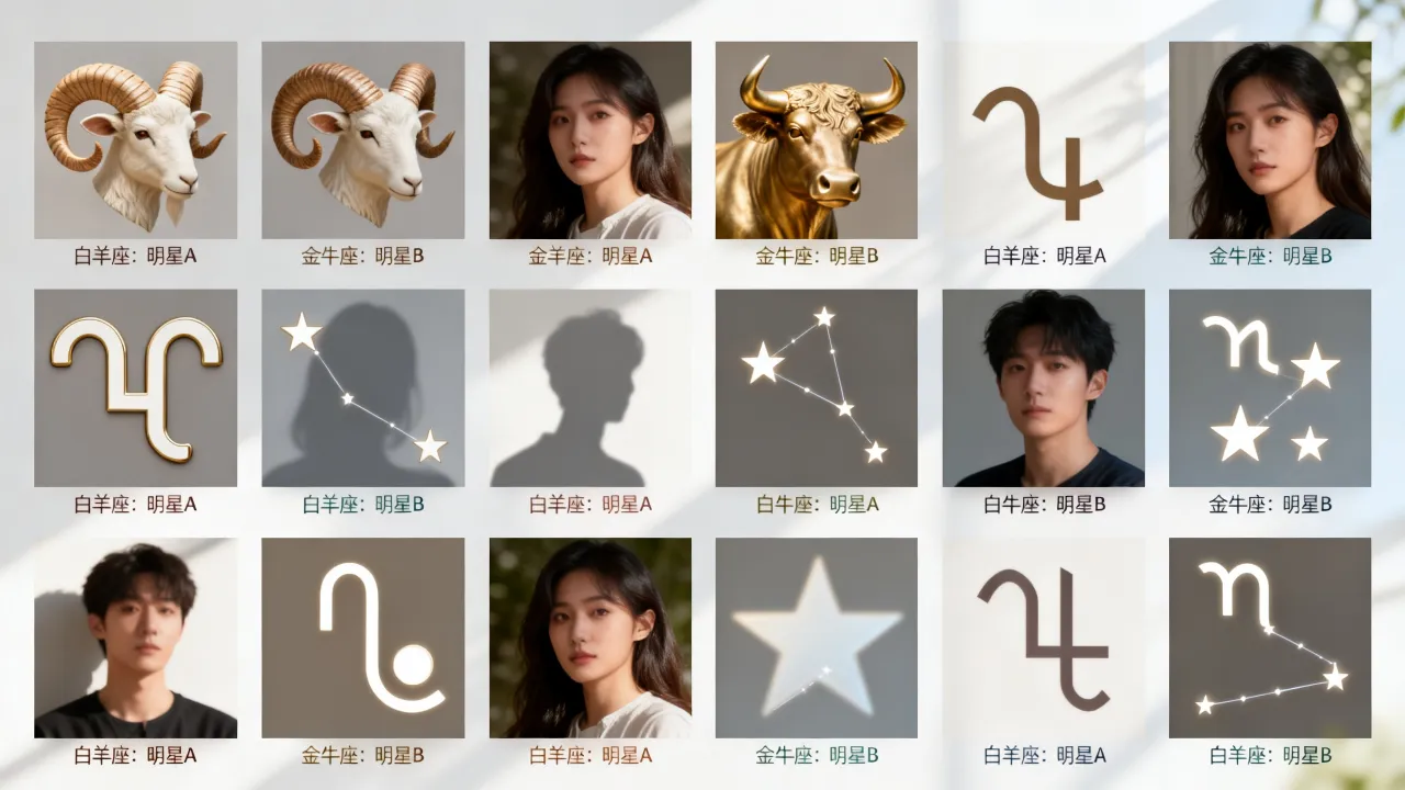 十二星座代表的明星有哪些，哪个星座明星最多