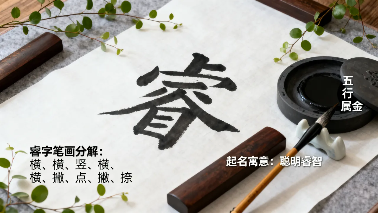 睿字笔画吉凶怎么写的，睿字五行属什么及起名寓意详解