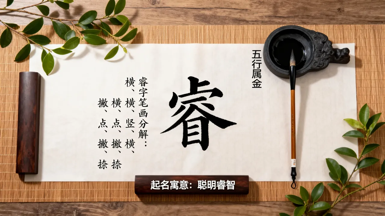 睿字笔画吉凶怎么写的，睿字五行属什么及起名寓意详解