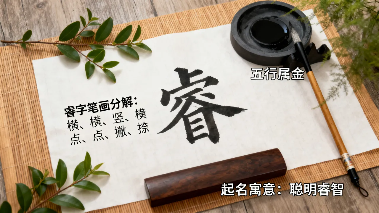 睿字笔画吉凶怎么写的，睿字五行属什么及起名寓意详解