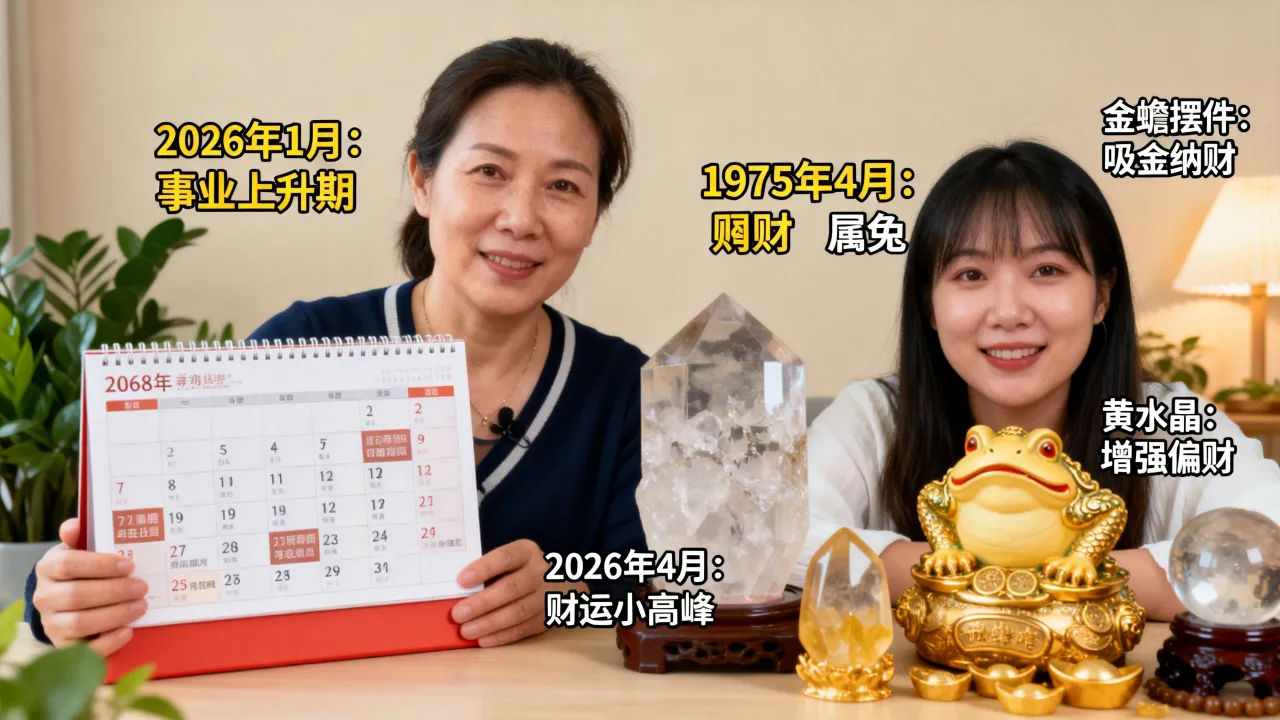 1968年属狗女2026年每月运势与1975年属兔女最强招财技巧,如何提升财运? 1968年属狗女2026年每月运势与1975年属兔女最强招财技巧,如何提升财运?