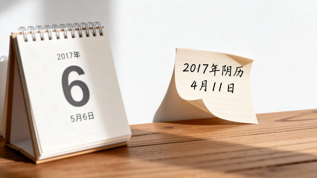 2017阴历4月11日是几月几号，阴历4月11日对应的公历日期是什么？