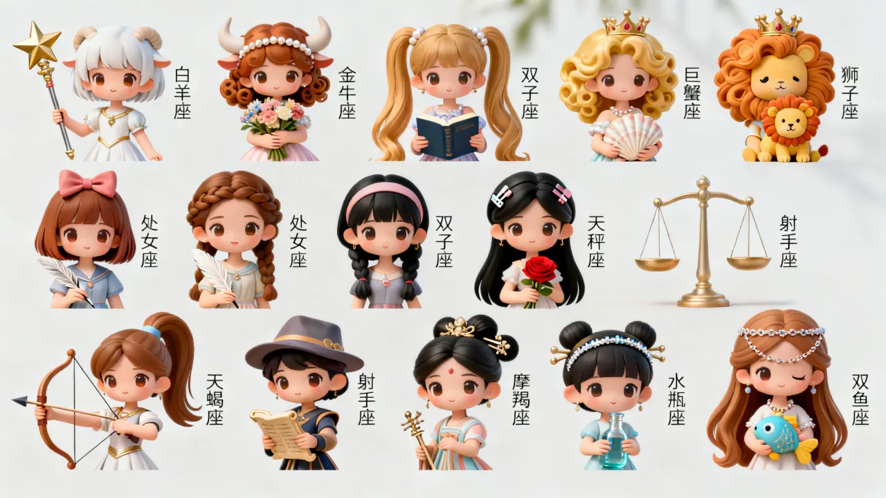 十二星座公主图片卡通谁最漂亮?十二星座公主卡通图片有哪些? 十二星座公主图片卡通谁最漂亮?十二星座公主卡通图片有哪些?