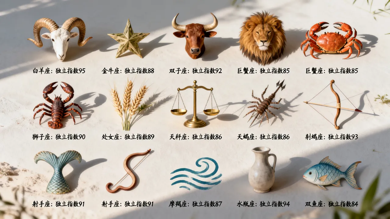 十二星座独立指数排名谁最独立?十二星座独立指数排名谁第一? 十二星座独立指数排名谁最独立?十二星座独立指数排名谁第一?