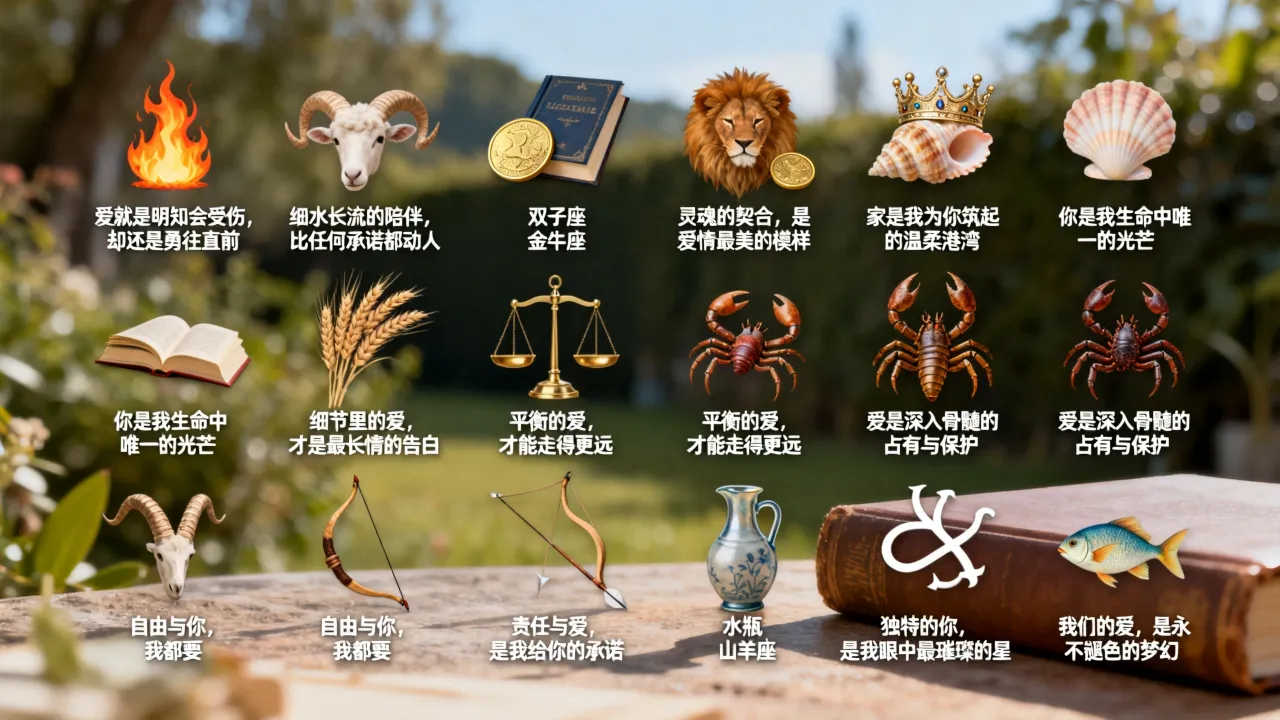 十二星座爱情名言有哪些经典语录,哪句最打动人? 十二星座爱情名言有哪些经典语录,哪句最打动人?