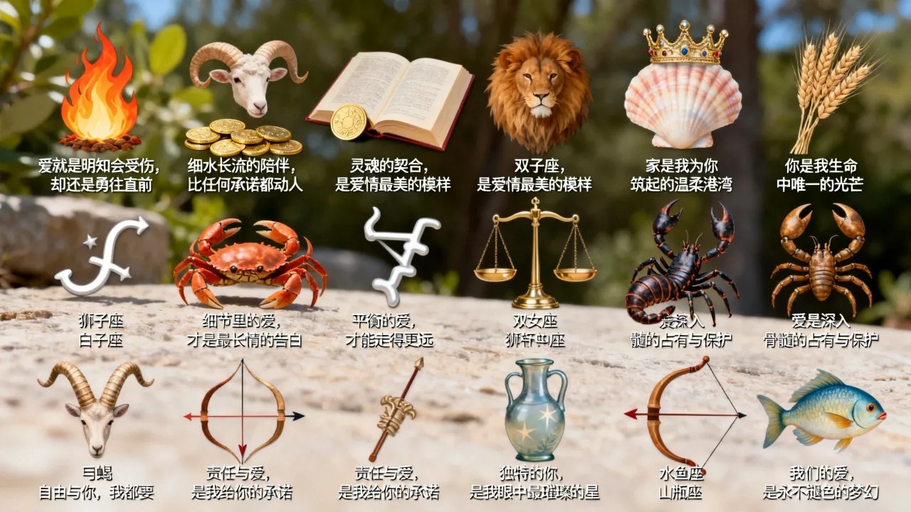 十二星座爱情名言有哪些经典语录,哪句最打动人? 十二星座爱情名言有哪些经典语录,哪句最打动人?