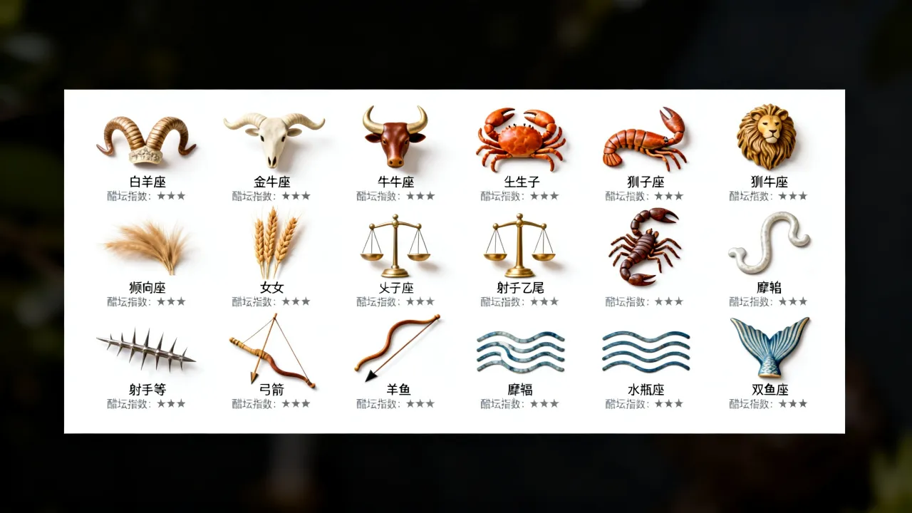 十二星座醋坛指数谁最高？星座吃醋排名大揭秘
