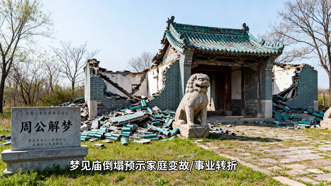 梦见庙倒塌是什么意思，周公解梦梦见庙倒塌预示着什么