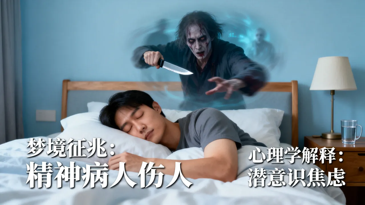 梦到了精神病伤害别人是啥预兆，梦见精神病人伤人是什么征兆