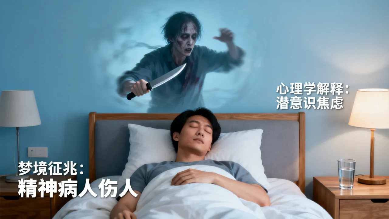 梦到了精神病伤害别人是啥预兆，梦见精神病人伤人是什么征兆