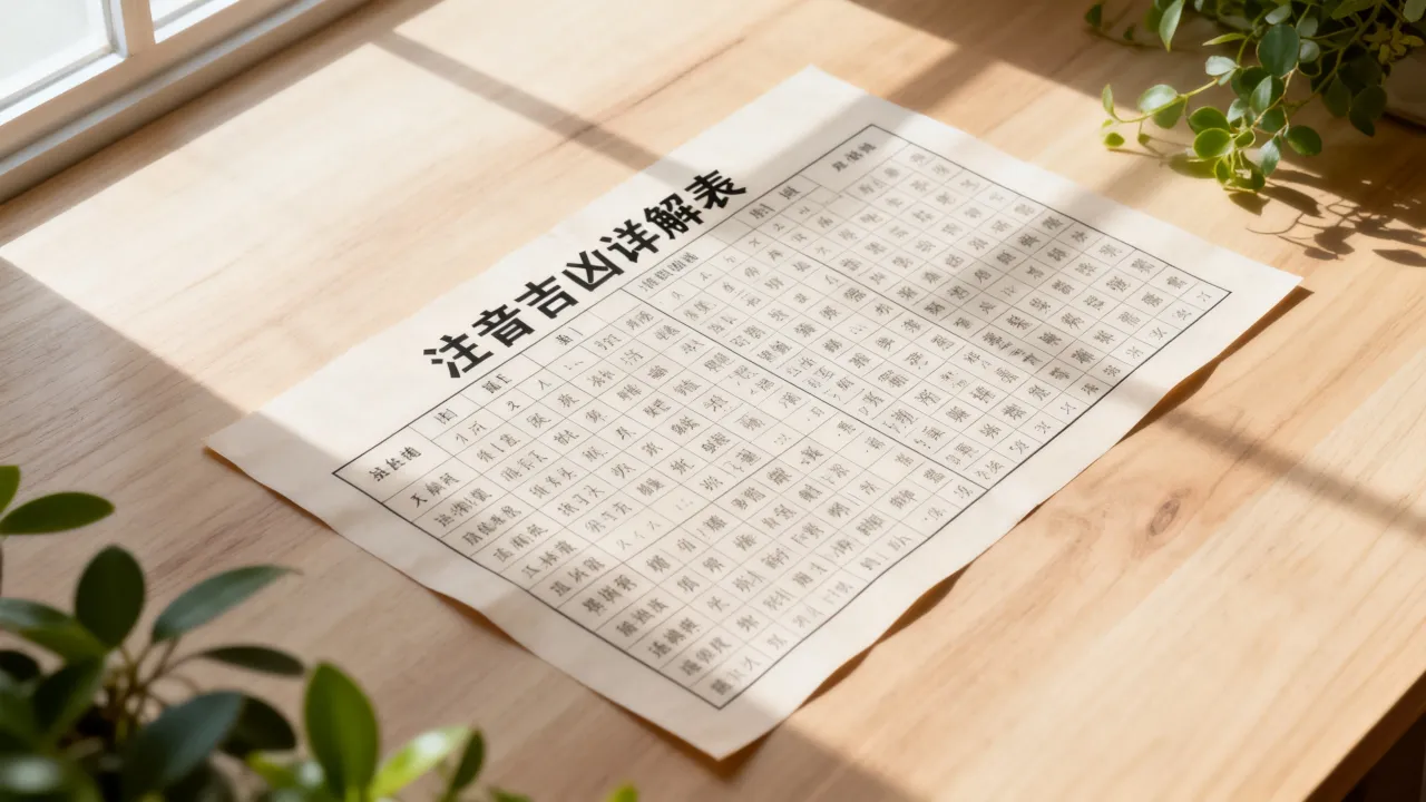 怎么看注音吉凶详解表,注音吉凶详解表有什么讲究? 怎么看注音吉凶详解表,注音吉凶详解表有什么讲究?