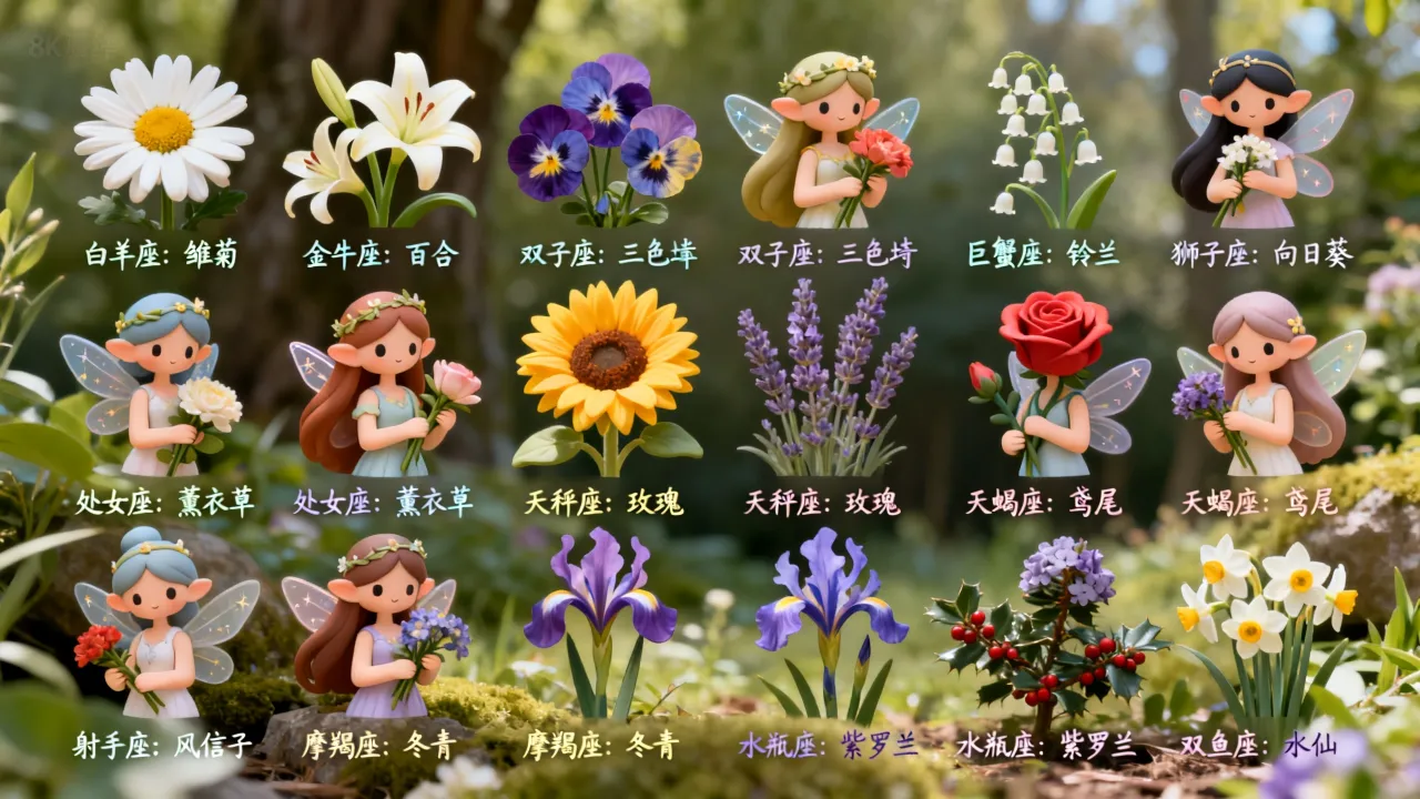 十二星座专属花仙分别是什么,你的本命花是哪一种 十二星座专属花仙分别是什么,你的本命花是哪一种