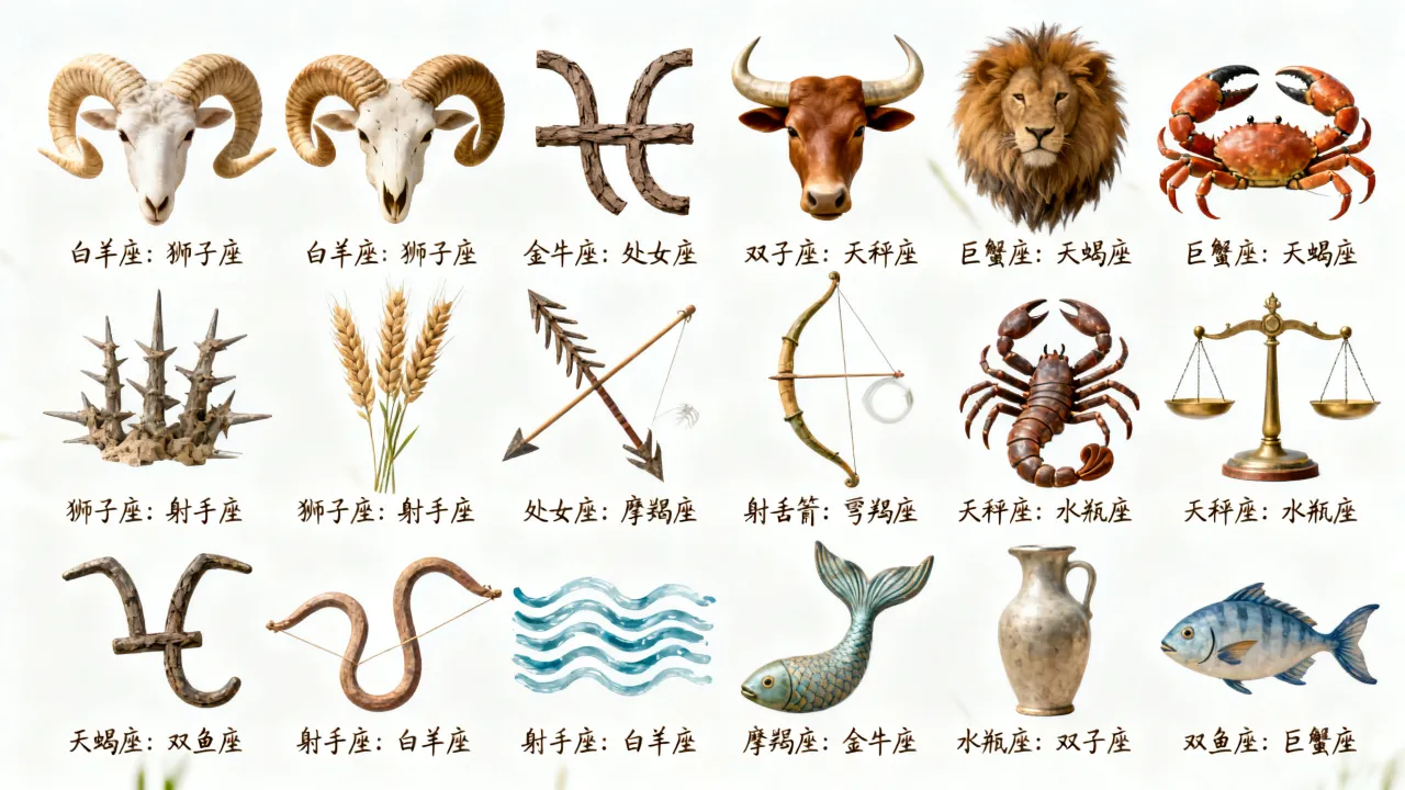 十二星座的幸运星座是什么?十二星座各自的幸运星座是什么? 十二星座的幸运星座是什么?十二星座各自的幸运星座是什么?