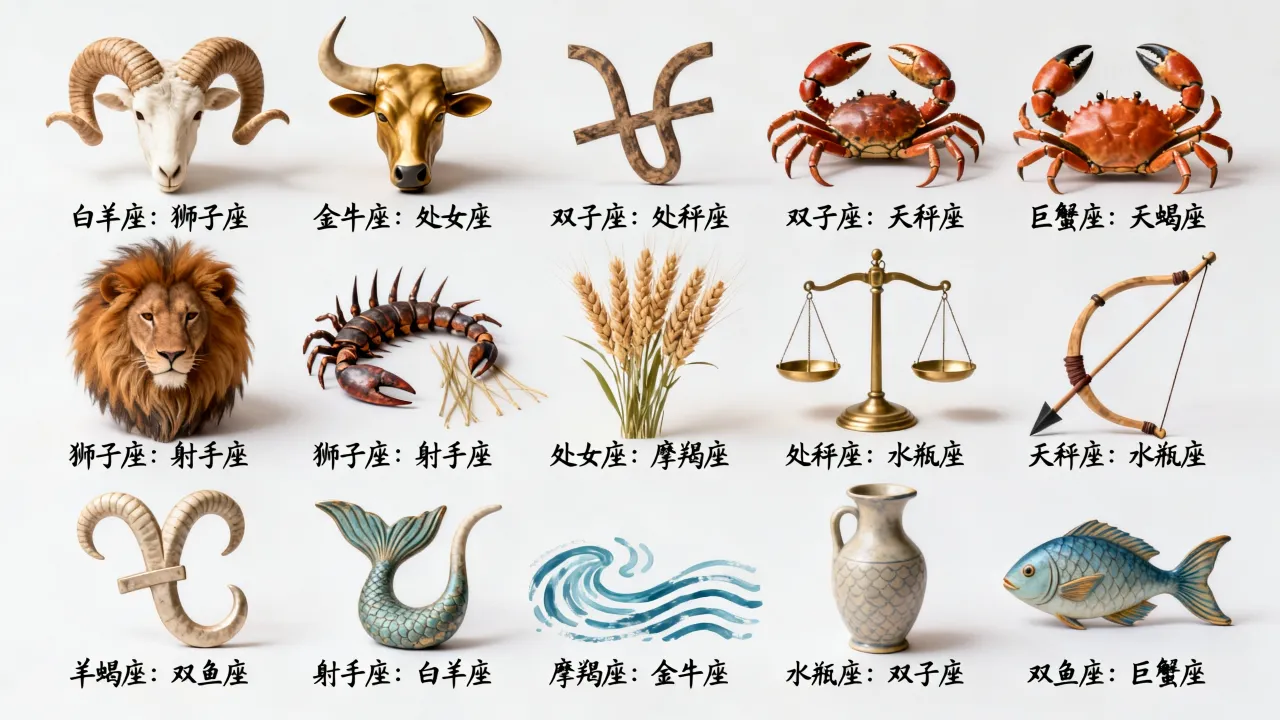 十二星座的幸运星座是什么?十二星座各自的幸运星座是什么? 十二星座的幸运星座是什么?十二星座各自的幸运星座是什么?