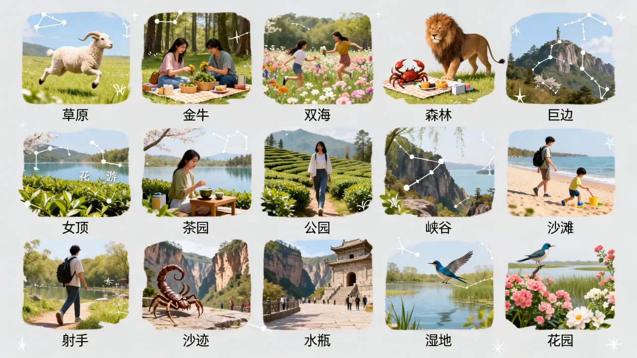 十二星座去春游去哪里好?十二星座春游最佳地点推荐 十二星座去春游去哪里好?十二星座春游最佳地点推荐