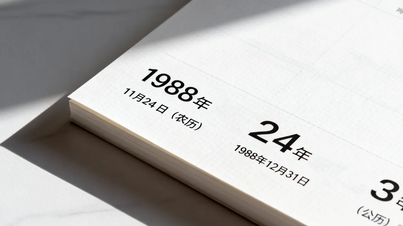 88年1124阴历是几月几号？1988年农历11月24日对应公历日期