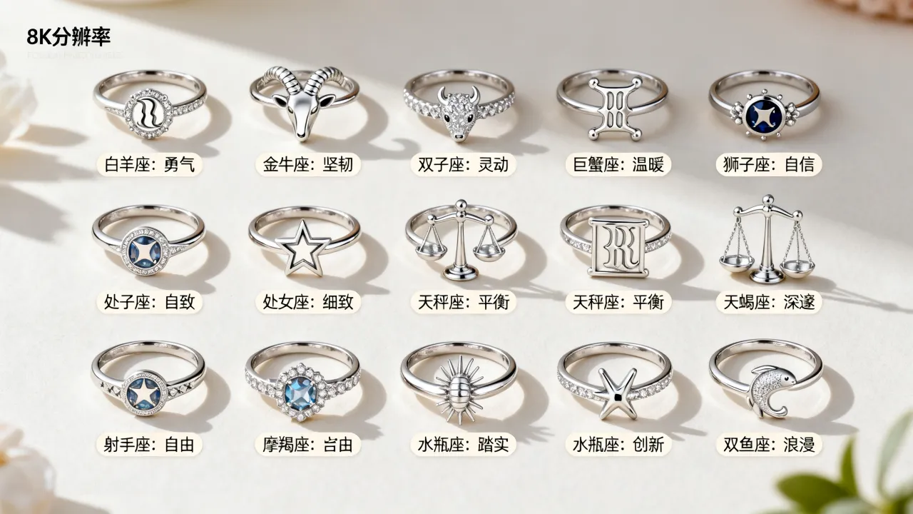 十二星座戒指各代表什么？，十二星座戒指怎么戴才正确